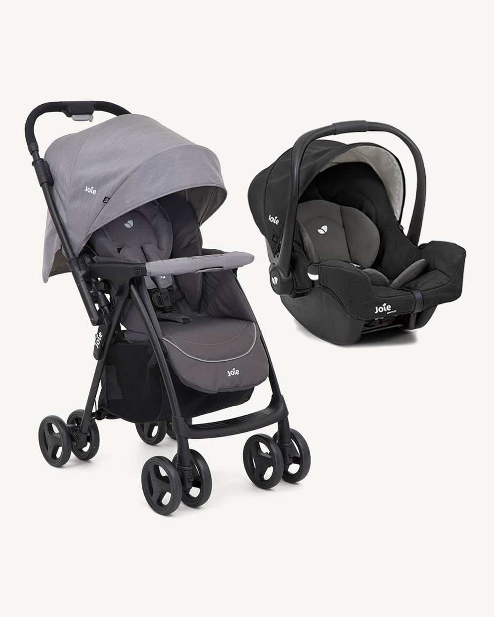 Joie Mirus Lightweight Baby Stroller & Gemm Car Seat Travel System-Stroller Features (One Hand Fold, Reversible Handle Bar, Upto 15 Kg)-Car Seat