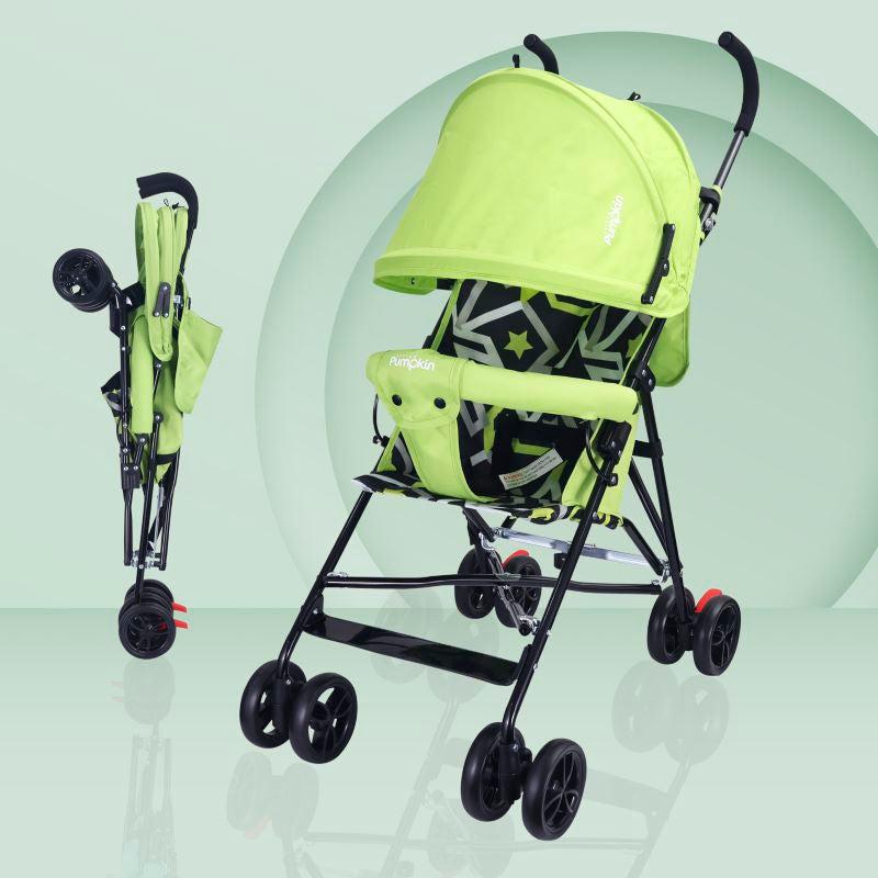 Kiddie Kingdom Buggy Stroller - Fully Adjustable Canopy, Compact Umbrella Fold, Rear Brakes