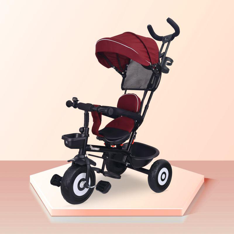R for Rabbit Tiny Toes T40 Ace Tricycle - EVA Wheels, 360 Rotatable Seat, Adjustable Canopy, Parental Control, Front & Rear Baskets