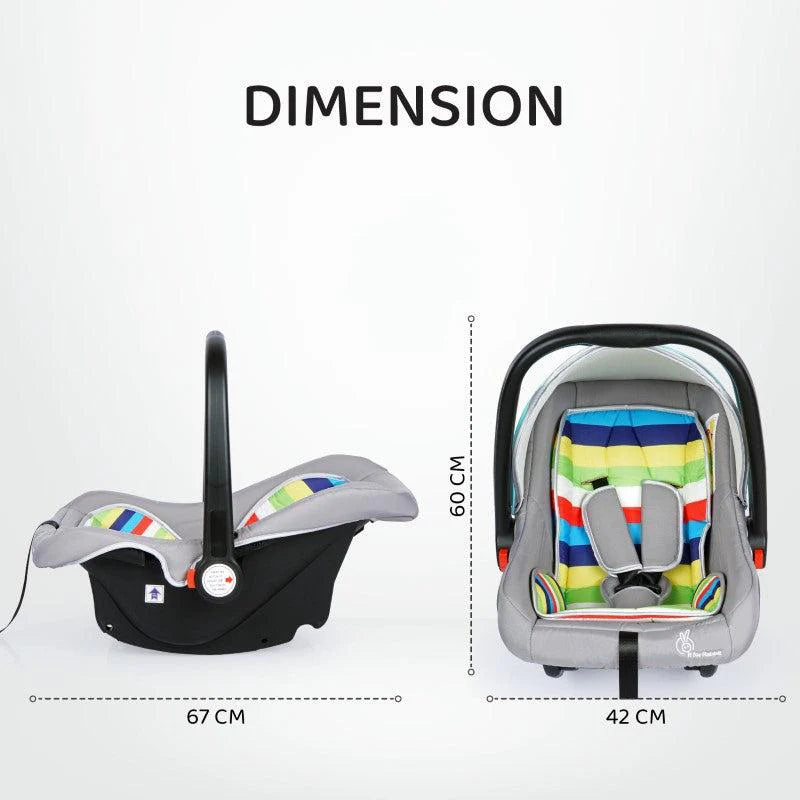 R for Rabbit Picaboo 4 in 1 Multipurpose Baby Carry Cot Cum Car Seat, Removable & Washable Cover, 3 Point Safety Belt, 4 position handle adjustment