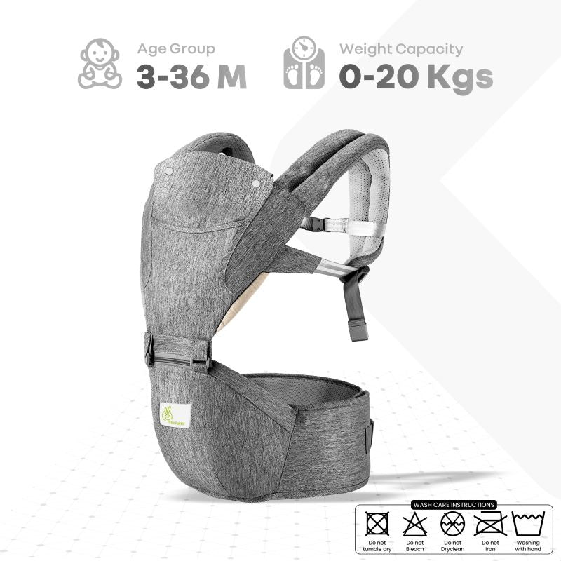 R for Rabbit Upsy Daisy Cool Baby Carrier -  Multi-Positional Versatility, Detachable cap, Breathable Fabric