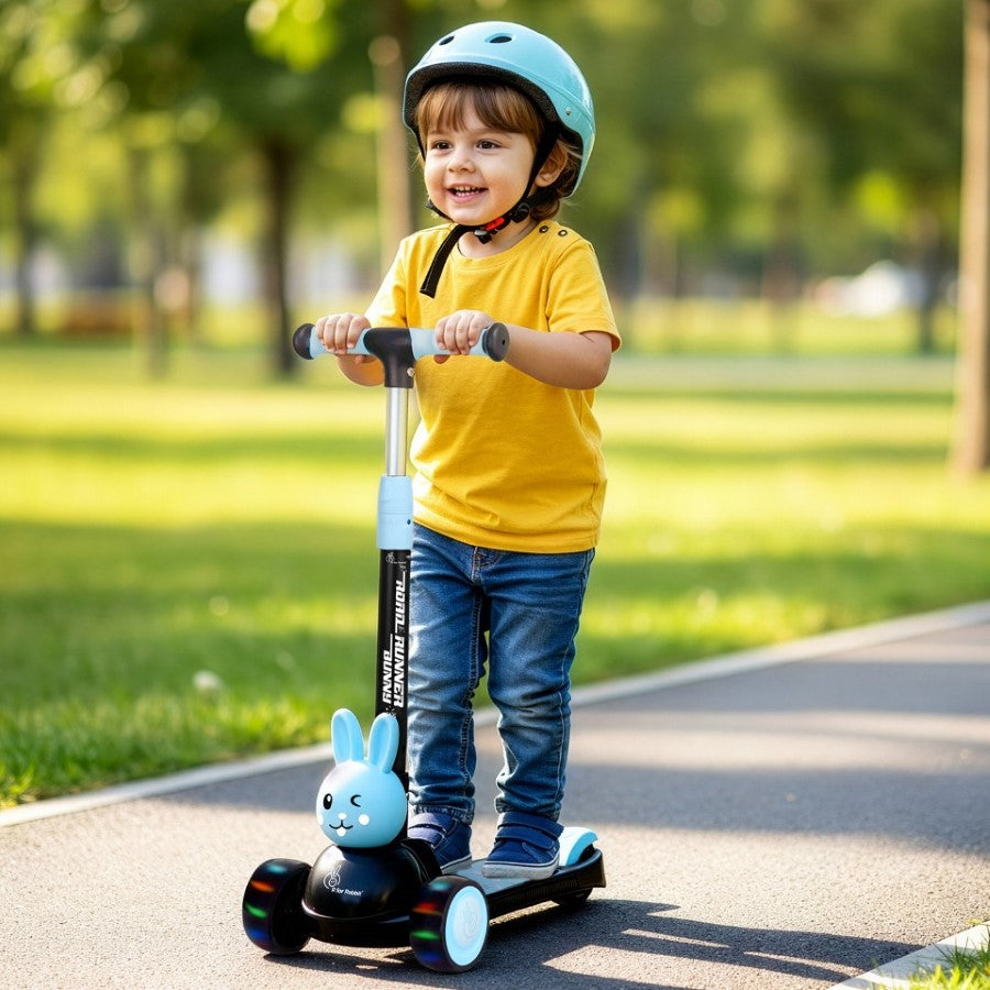 R for Rabbit Road Runner Bunny Scooter For Kids With PU LED Wheels