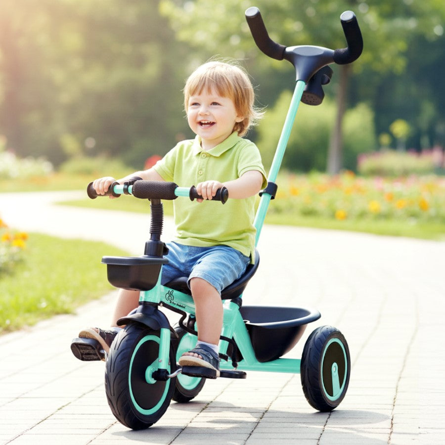 R for Rabbit Tiny Toes R20 Plus Tricycle for Kids with Safety Certification, Plug-and-Play Design, Rubber Wheels & Steel Frame