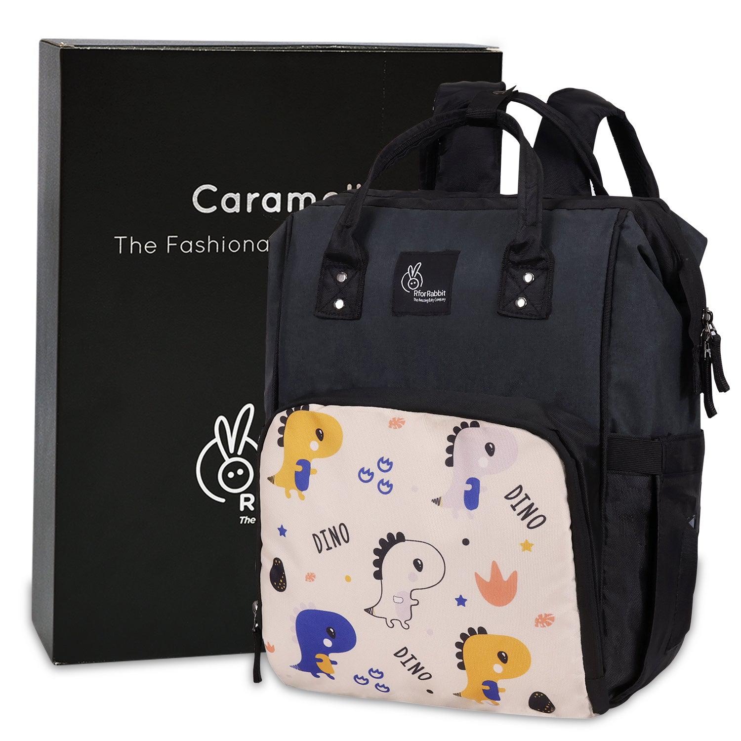 R for Rabbit Caramello Dino Diaper Bag For Mother With 11 Pockets