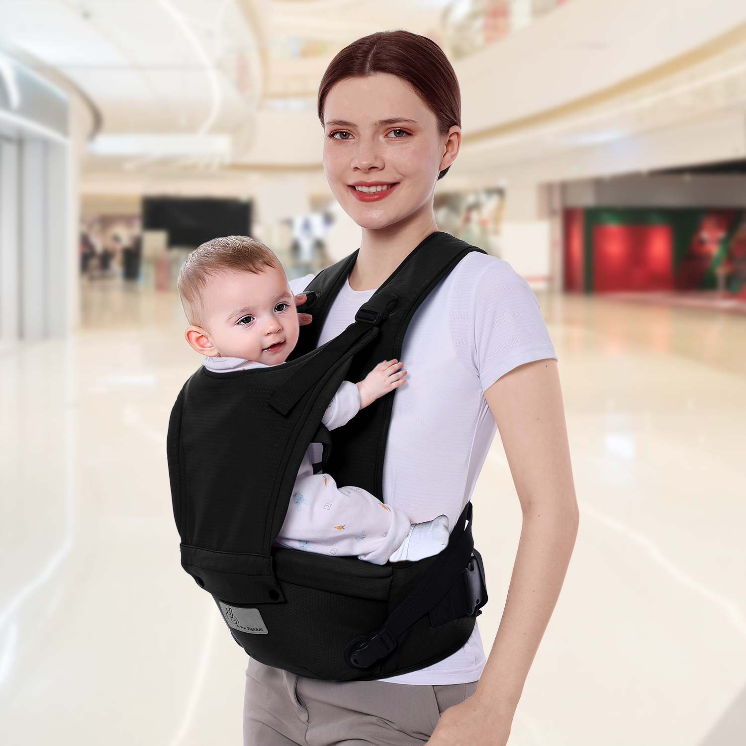 R for Rabbit Upsy Daisy Cozy Ergonomic 5-in-1 Hip Sit Baby Carrier for All-Day Comfort