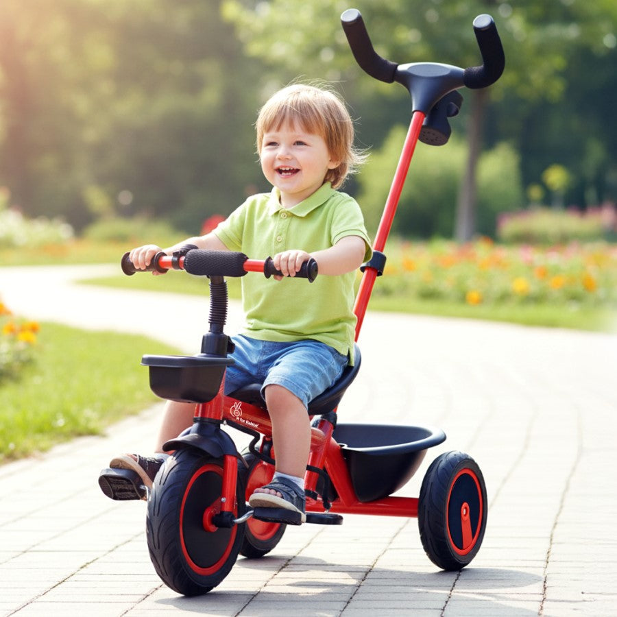R for Rabbit Tiny Toes R20 Plus Tricycle for Kids with Safety Certification, Plug-and-Play Design, Rubber Wheels & Steel Frame