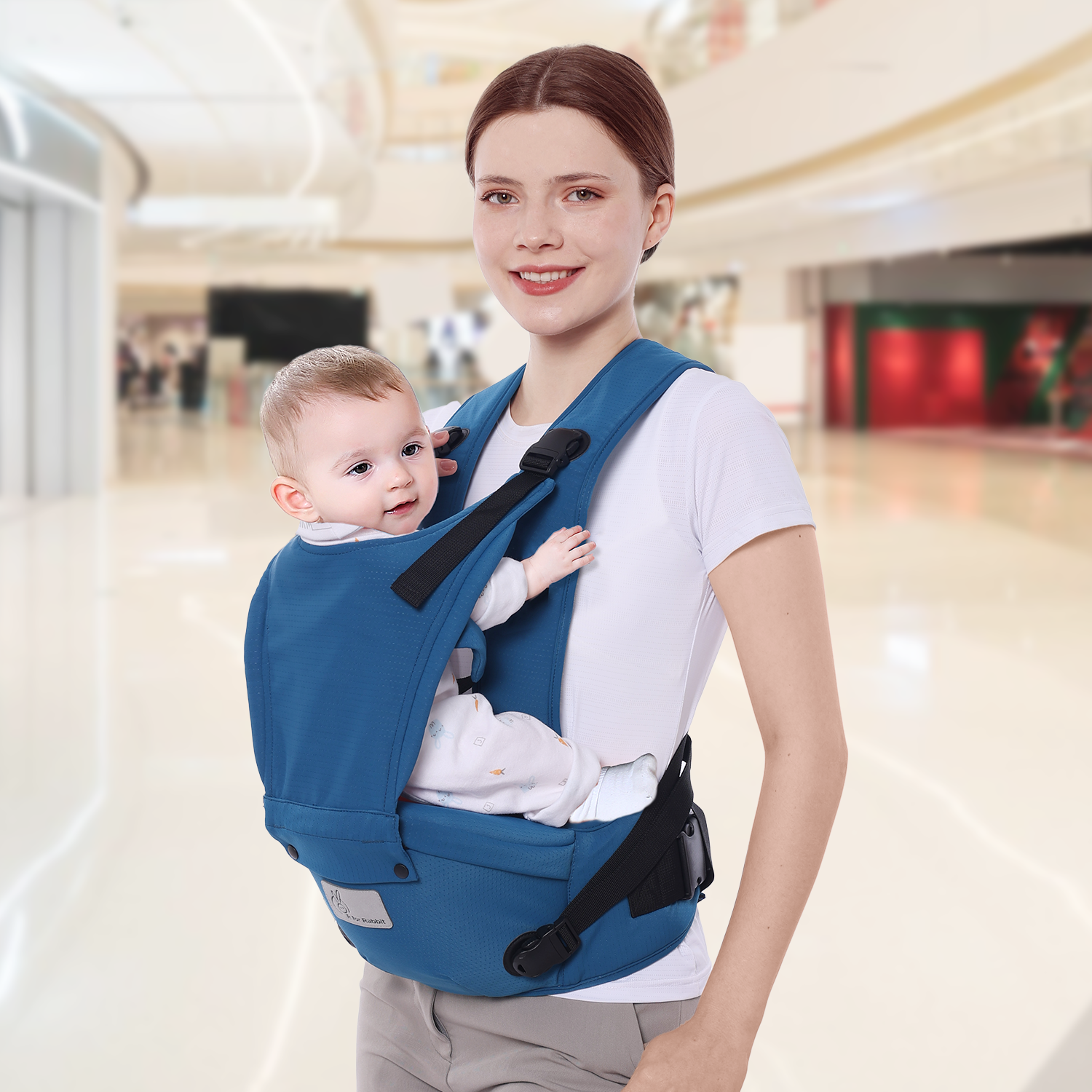 R for Rabbit Upsy Daisy Cozy Ergonomic 5-in-1 Hip Sit Baby Carrier for All-Day Comfort