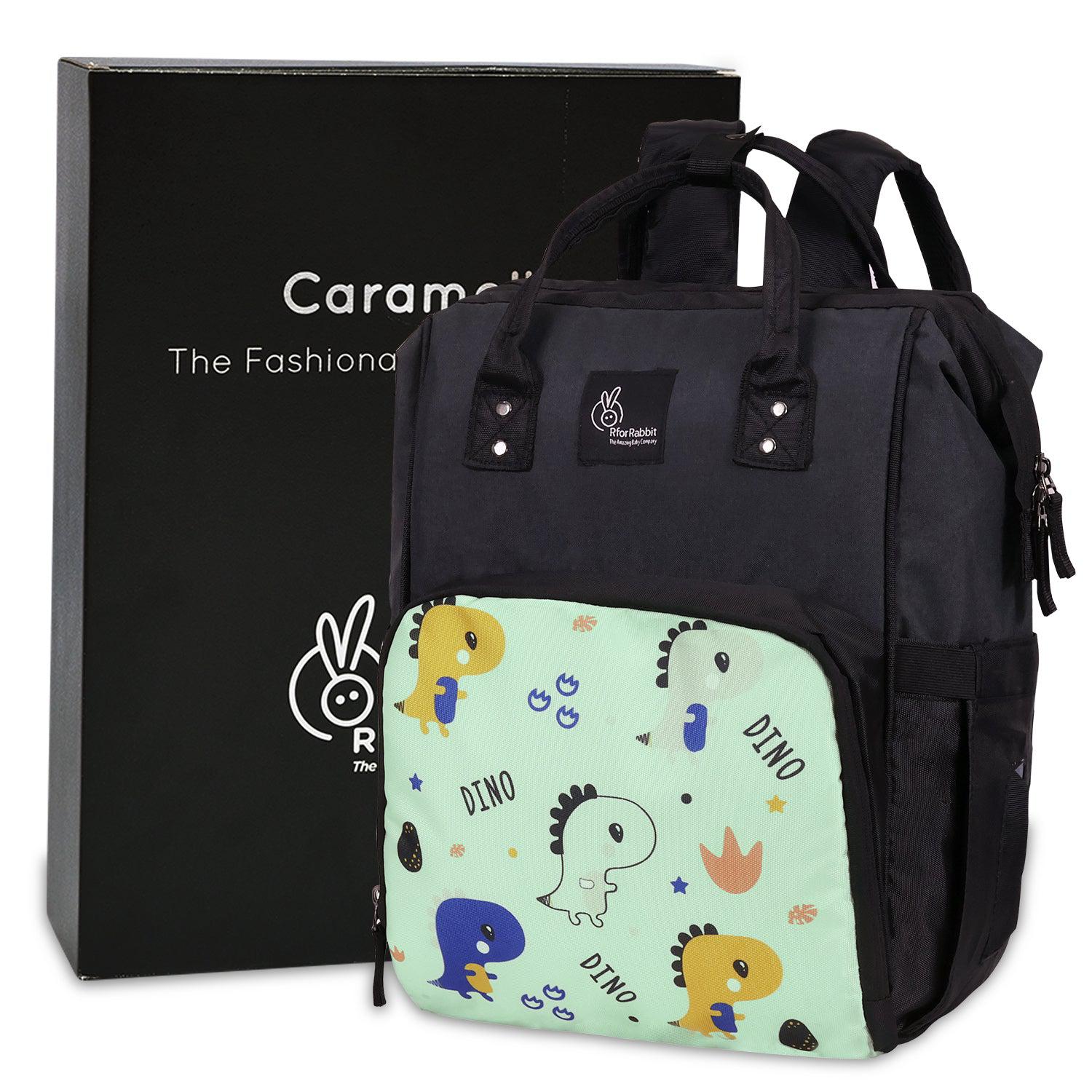 R for Rabbit Caramello Dino Diaper Bag For Mother With 11 Pockets