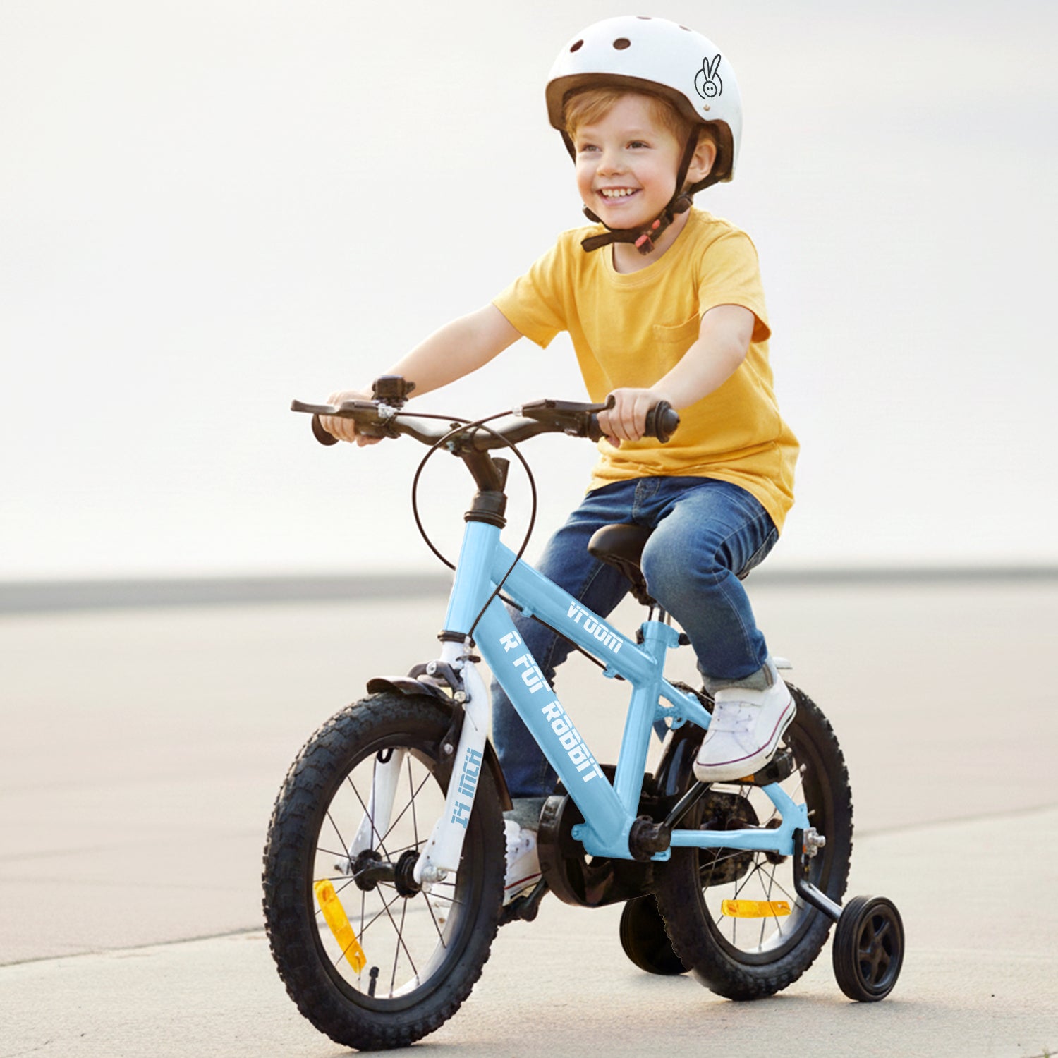 R for Rabbit Vroom Bicycle For Kids 14 Inch With 90% Plug and Play For Ease of Installation