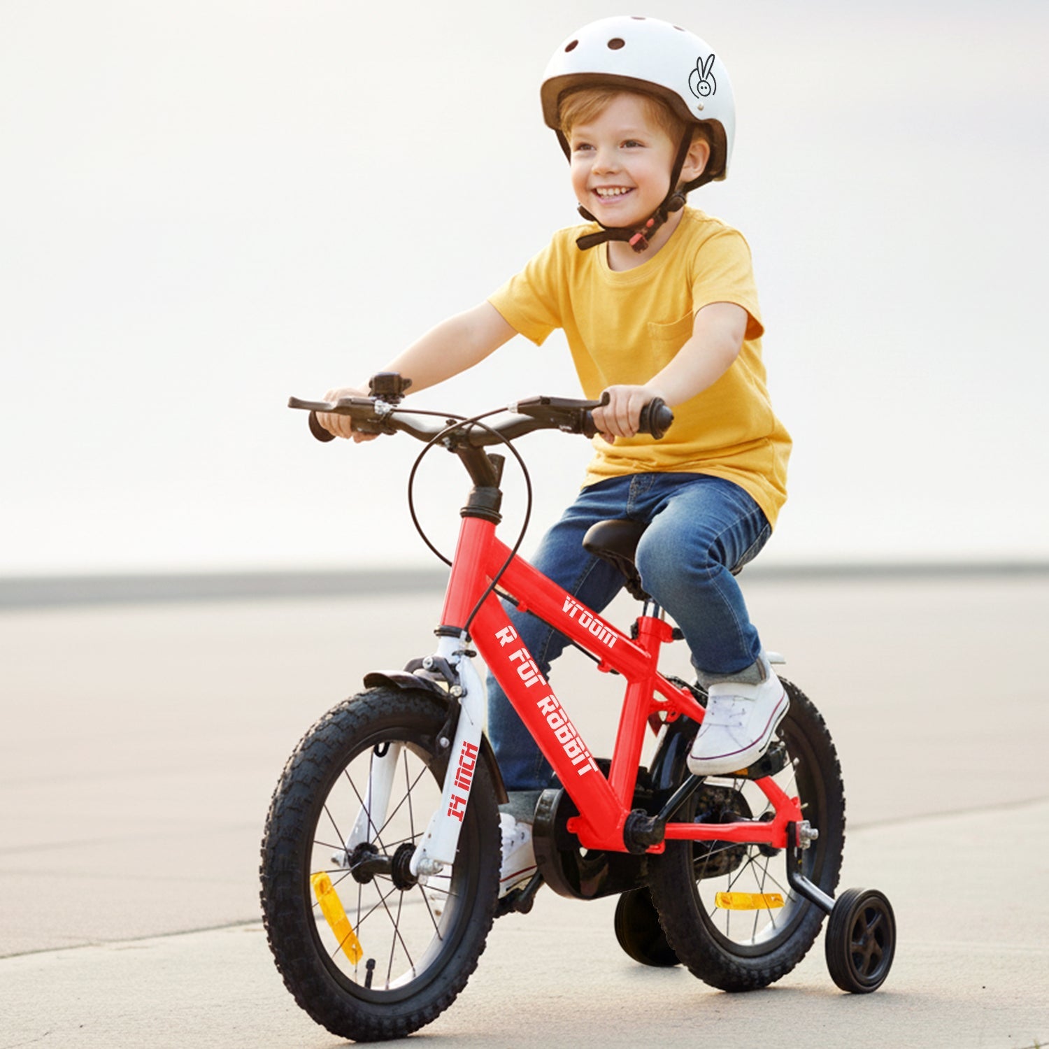 R for Rabbit Vroom Bicycle For Kids 14 Inch With 90% Plug and Play For Ease of Installation