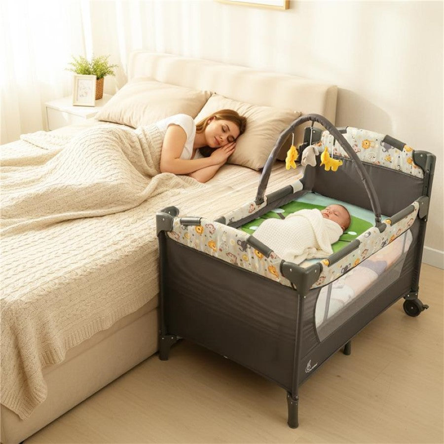 R for Rabbit Hide N Seek Bliss Baby Cot - Safe, Cozy & Foldable Cot for Babies 0-3 Years
