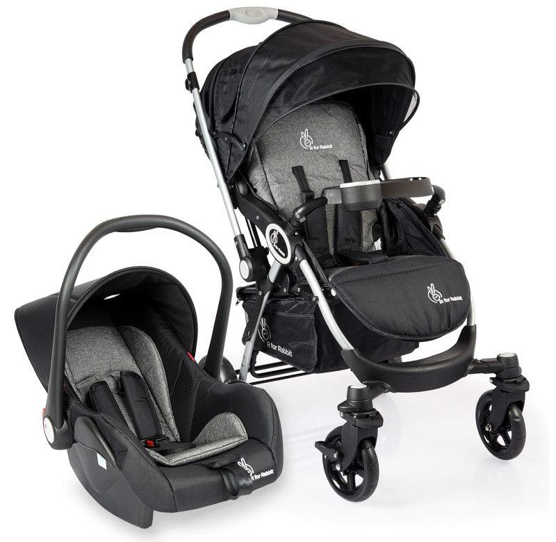 Chocolate Ride Travel System Kids Stroller Easy To Fold, Reversible Handle, Easy Attachment Of Infant Car-Seat