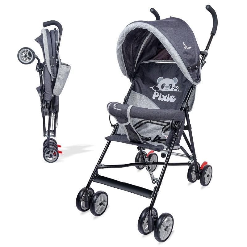 R for Rabbit Pixie Buggy Stroller - Easy to Fold & Store, UV Sun Protection Canopy, Rear Brakes, Storage bag