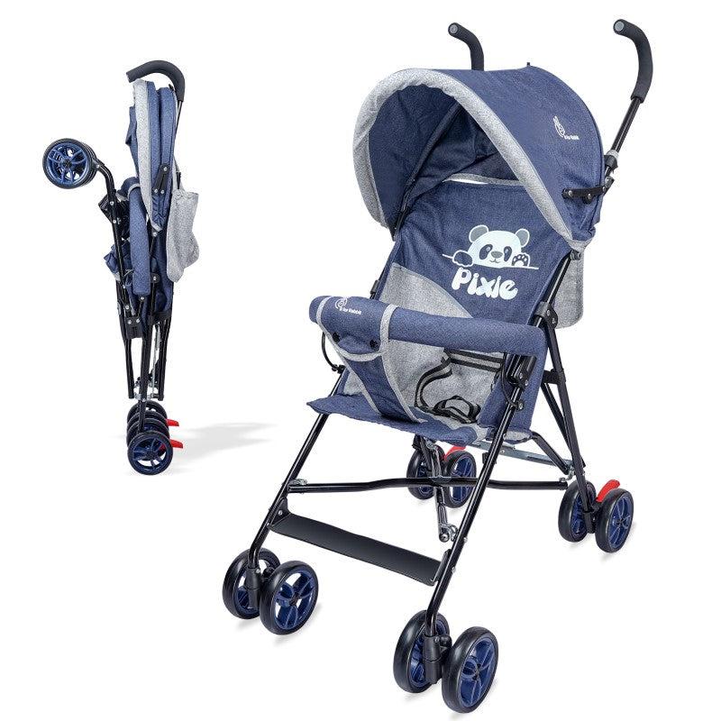 R for Rabbit Pixie Buggy Stroller - Easy to Fold & Store, UV Sun Protection Canopy, Rear Brakes, Storage bag