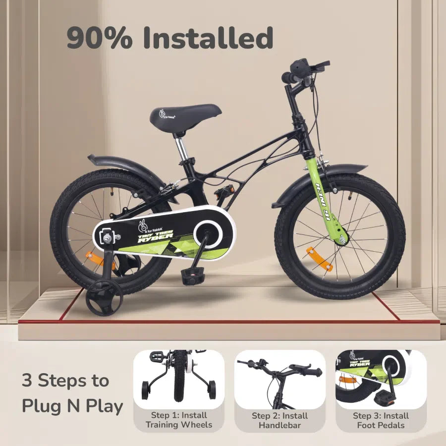 R for Rabbit Tiny Toes Ryder Bicycle For Kids 16 Inch 90% Plug N Play Installation