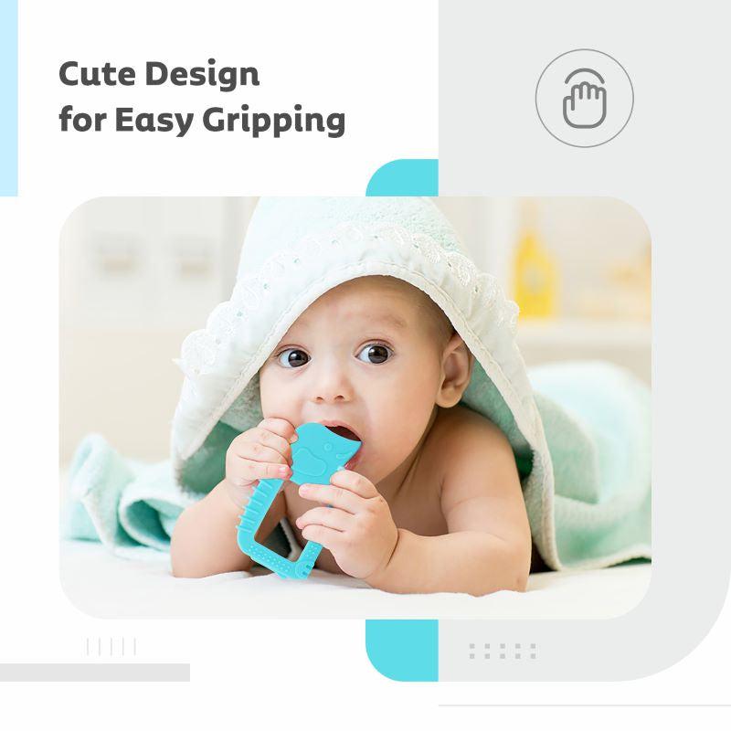 R for Rabbit Tiny Bites Safari – Cute Baby Silicone Teether - Elephant
