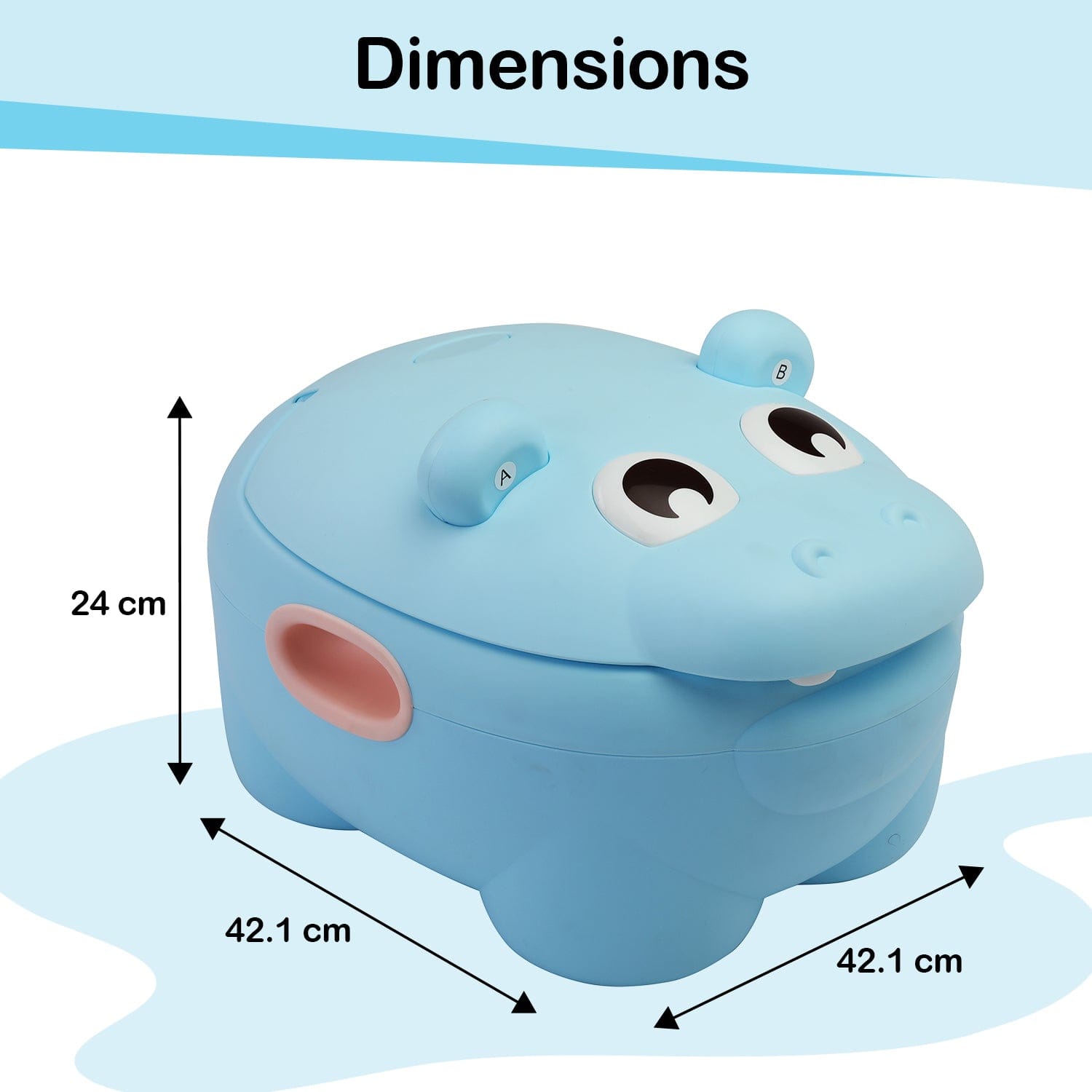 LuvLap Hippo Dippo Baby Potty Seat, Blue