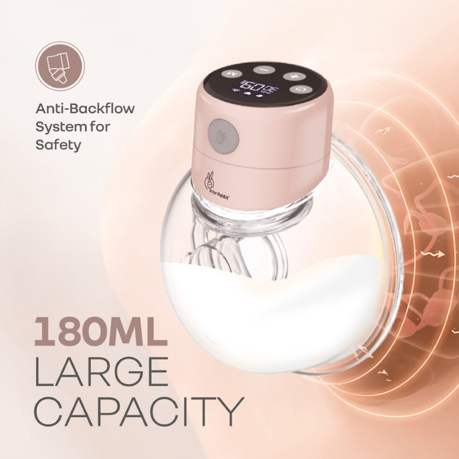 R for Rabbit Lactella Flexi Breast Pump - Hands-Free & Rechargeable with 180ml Milk Container