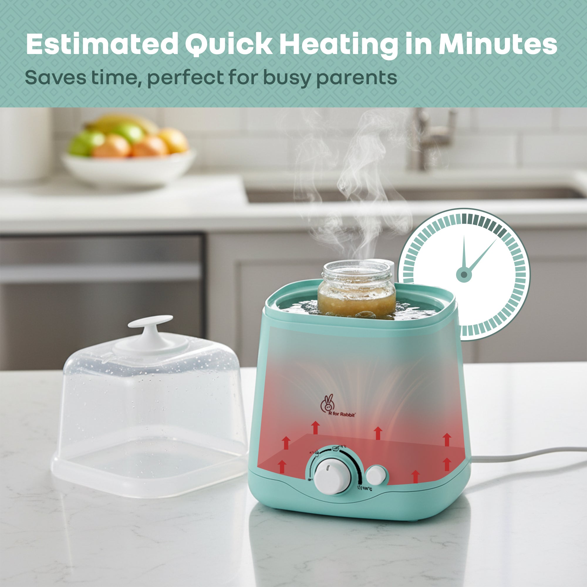 R for Rabbit Hygo Smart 3-in-1 Bottle Warmer for Milk, Food & Bottle Sterilization