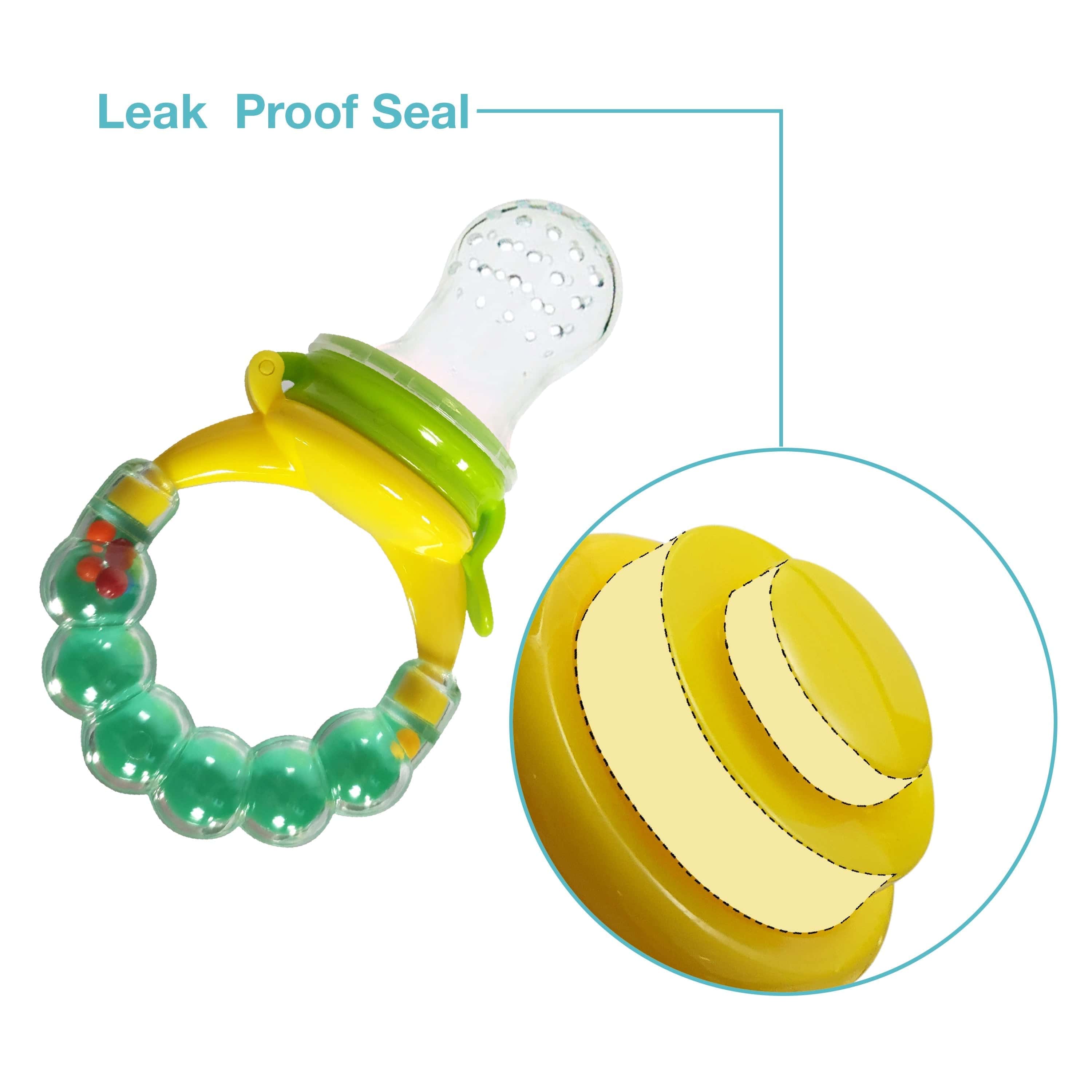 LuvLap Silicone Food/Fruit Nibbler with Extra Mesh, Infant, Pearly Green, BPA Free