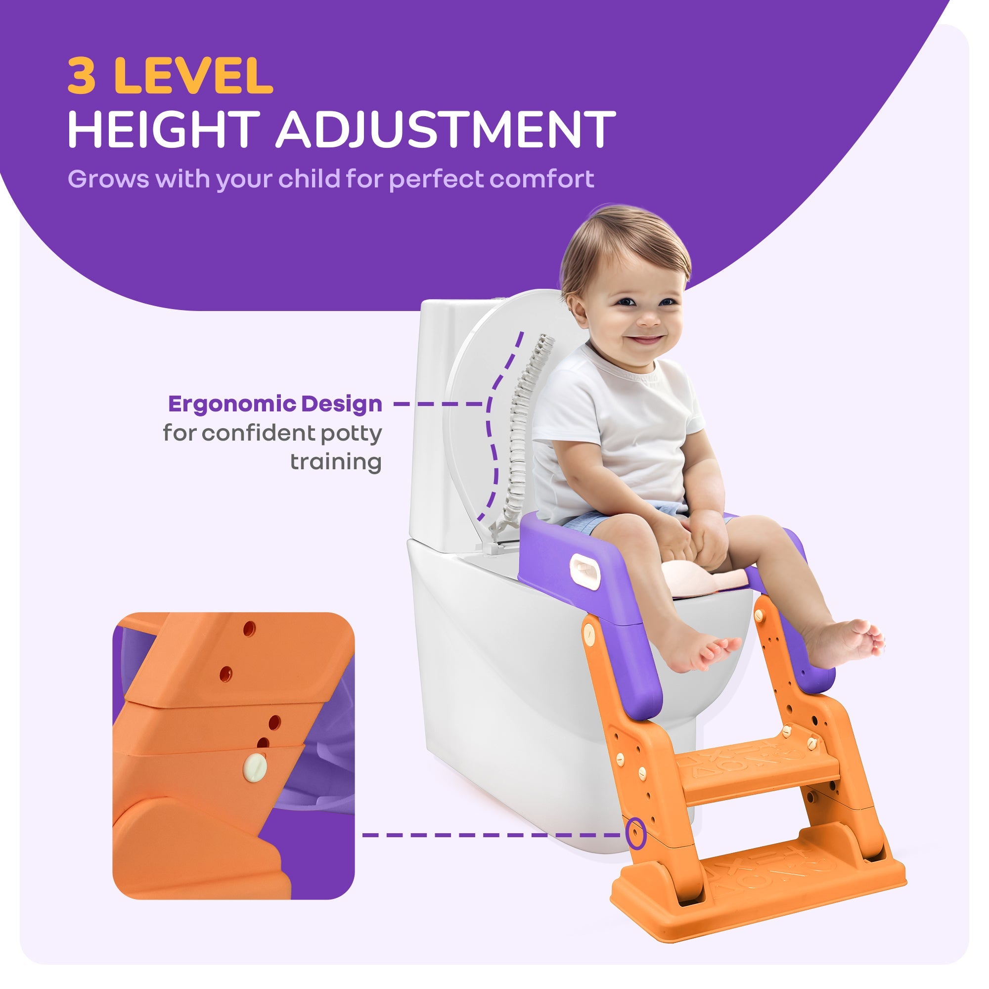 R for Rabbit Hilltop Booster 2-in-1 Baby Potty Seat & Step Stool