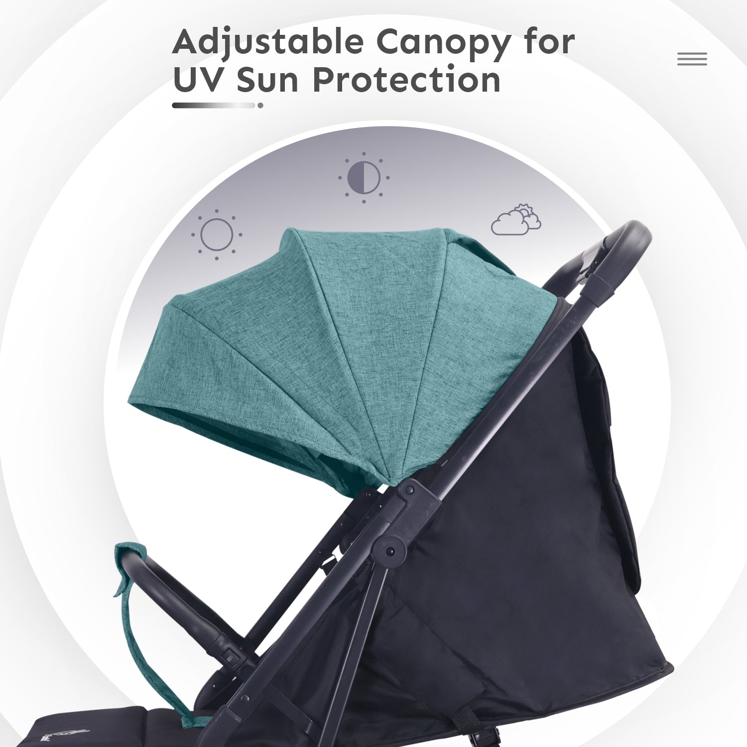 R for Rabbit Pocket Air Stroller - One Hand Fold, Light Weight, Travel Friendly, Adjustable Canopy