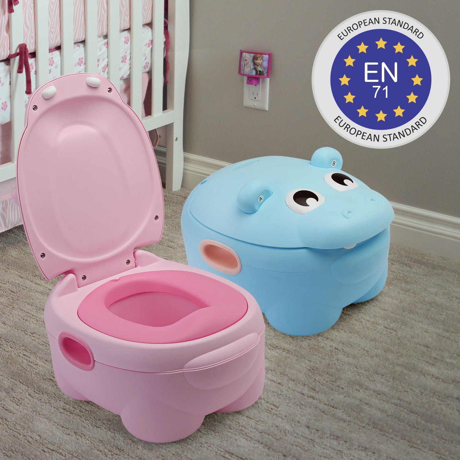 LuvLap Hippo Dippo Baby Potty Seat, Blue