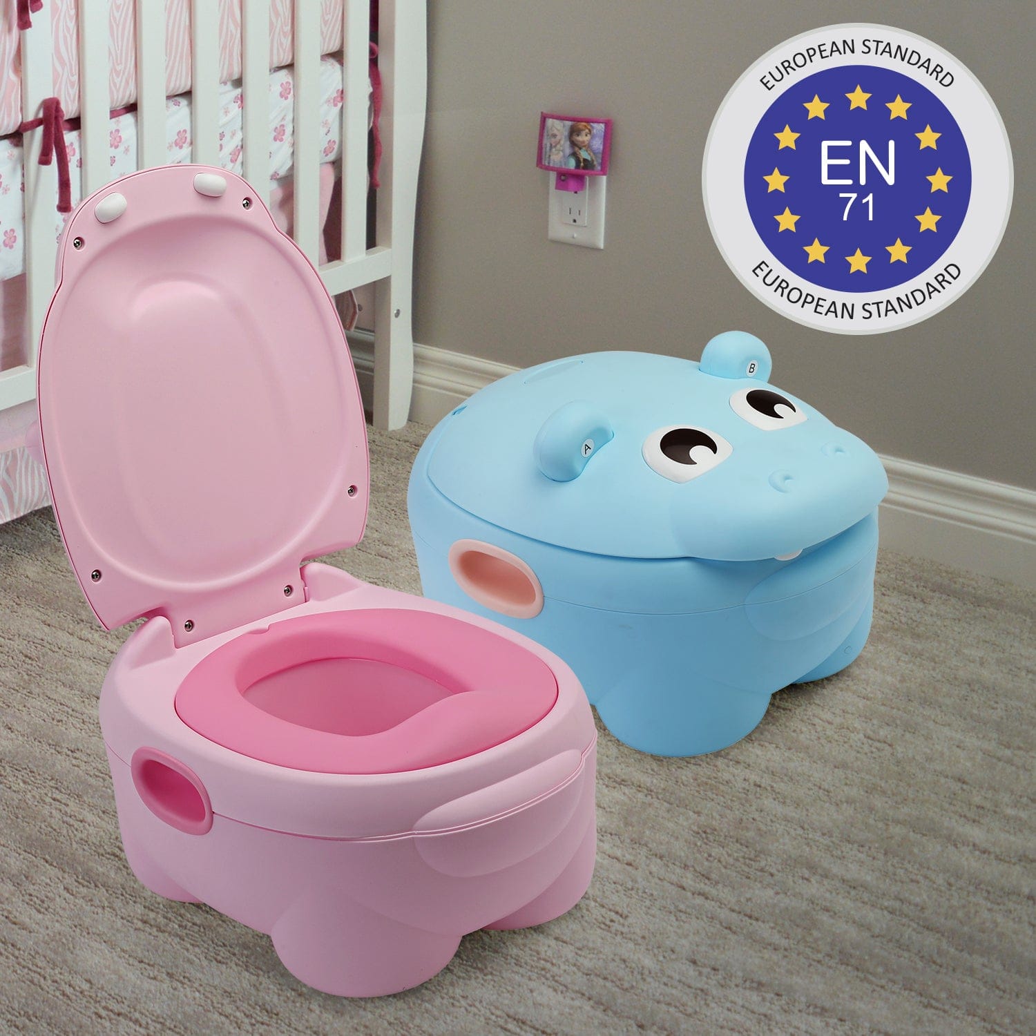 LuvLap Hippo Dippo Baby Potty Seat, Pink