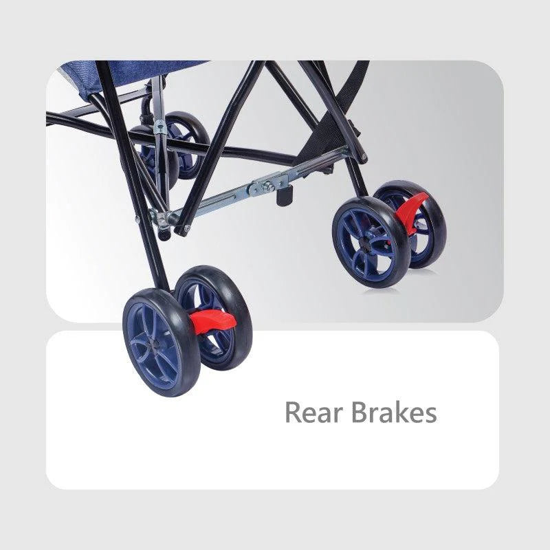 R for Rabbit Pixie Buggy Stroller - Easy to Fold & Store, UV Sun Protection Canopy, Rear Brakes, Storage bag