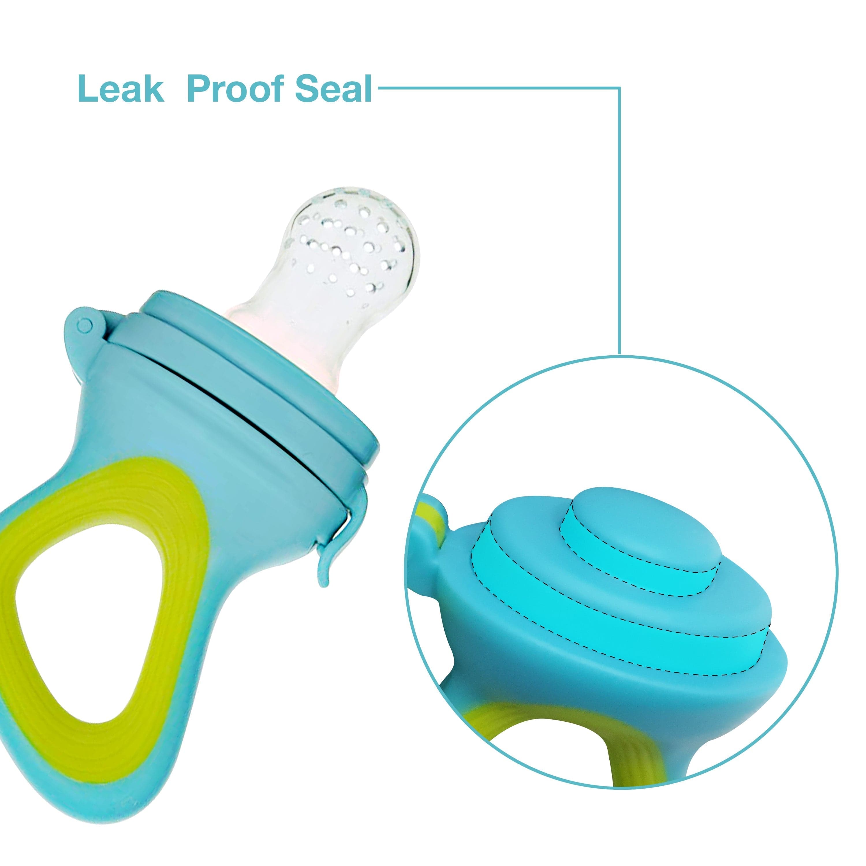 LuvLap Silicone Food/Fruit Nibbler with Extra Mesh, Elegant Blue, BPA Free