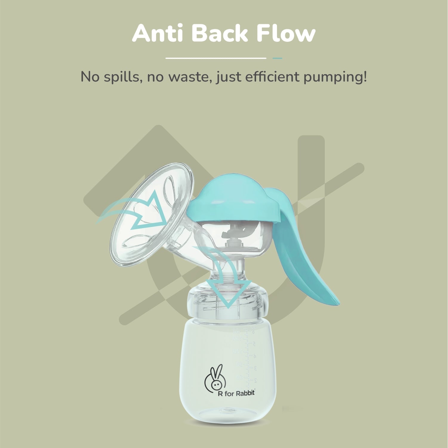R for Rabbit First Feed Cozy Manual Feeding Breast Pump With 2 Suction Level Adjustment