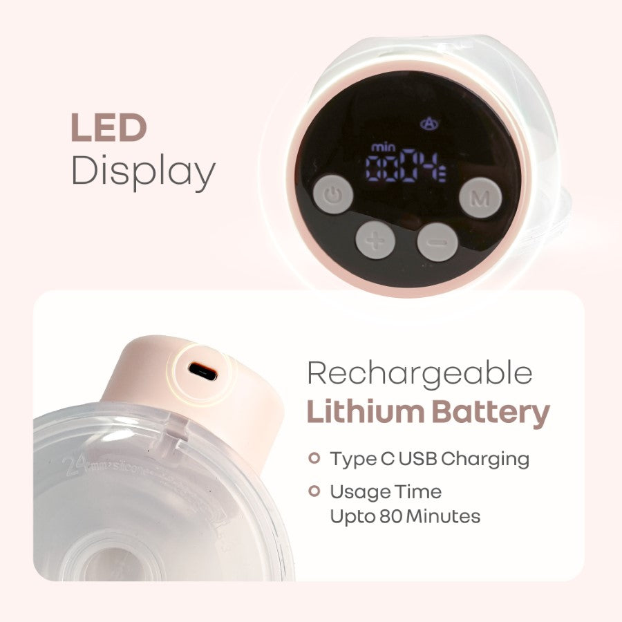 R for Rabbit Lactella Flexi Breast Pump - Hands-Free & Rechargeable with 180ml Milk Container