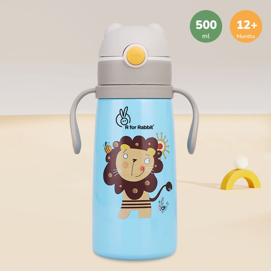 R for Rabbit Steebo Safari Stainless Steel Sipper Bottle for Kids 500ml