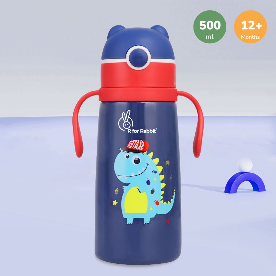 R for Rabbit Steebo Safari Stainless Steel Sipper Bottle for Kids 500ml