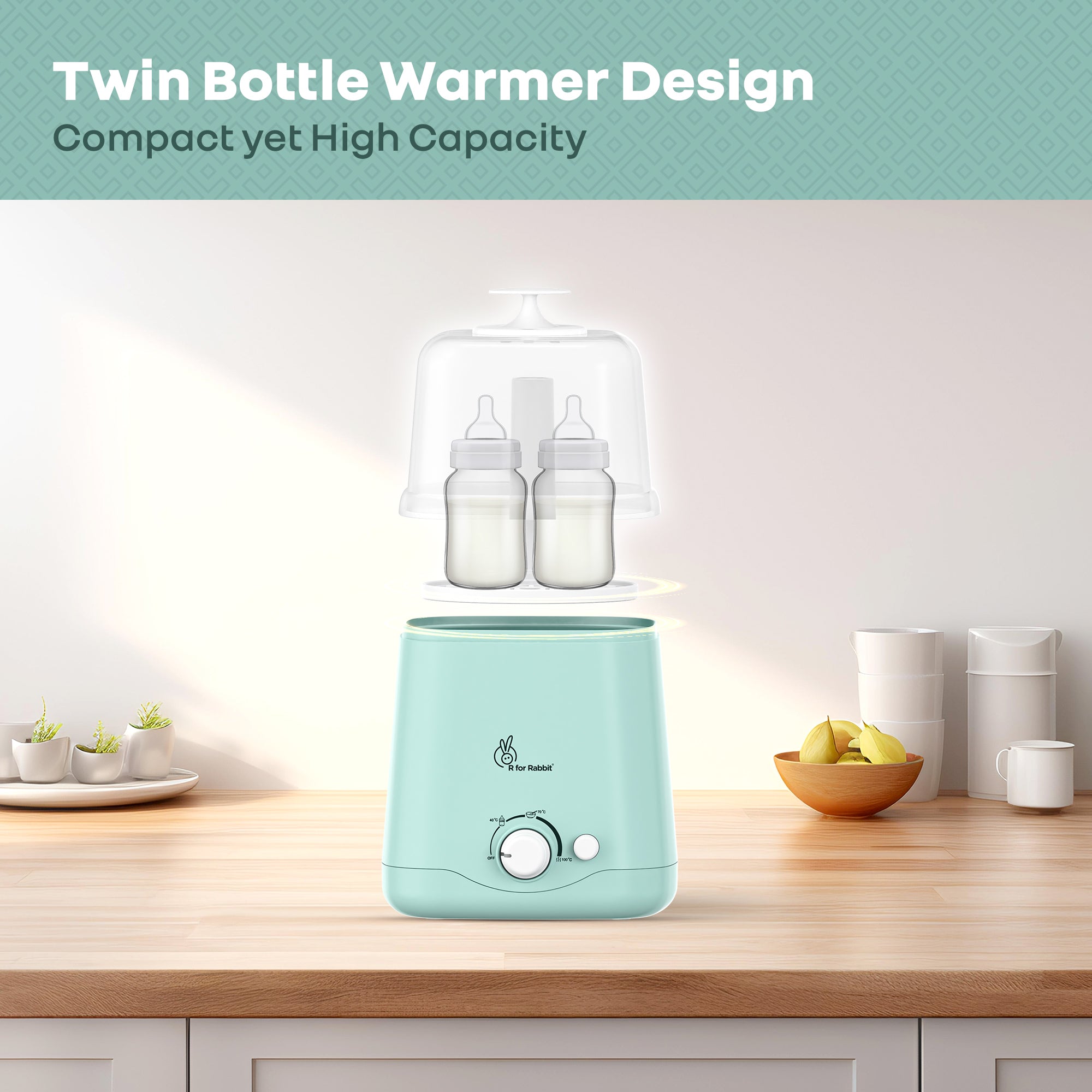 R for Rabbit Hygo Smart 3-in-1 Bottle Warmer for Milk, Food & Bottle Sterilization
