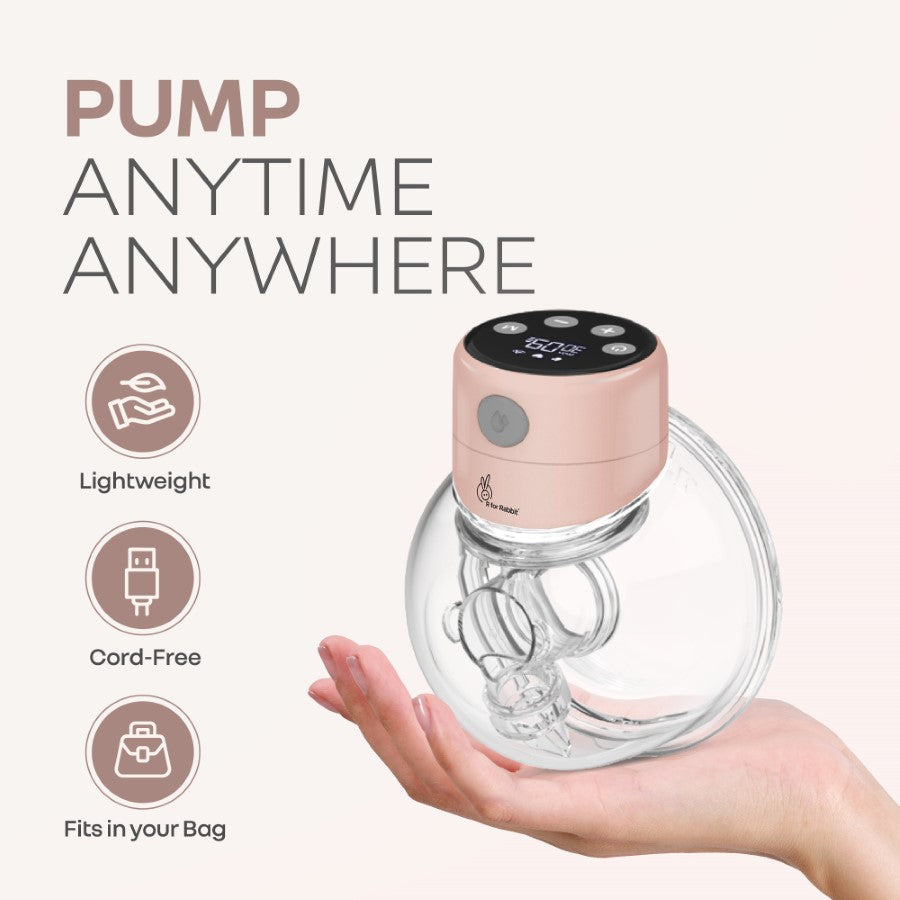 R for Rabbit Lactella Flexi Breast Pump - Hands-Free & Rechargeable with 180ml Milk Container