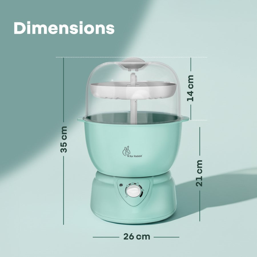 R for Rabbit Hygo Smart 5-in-1 All-in-One Sterilizer for Bottles, Milk, Baby Food, Eggs & Juices
