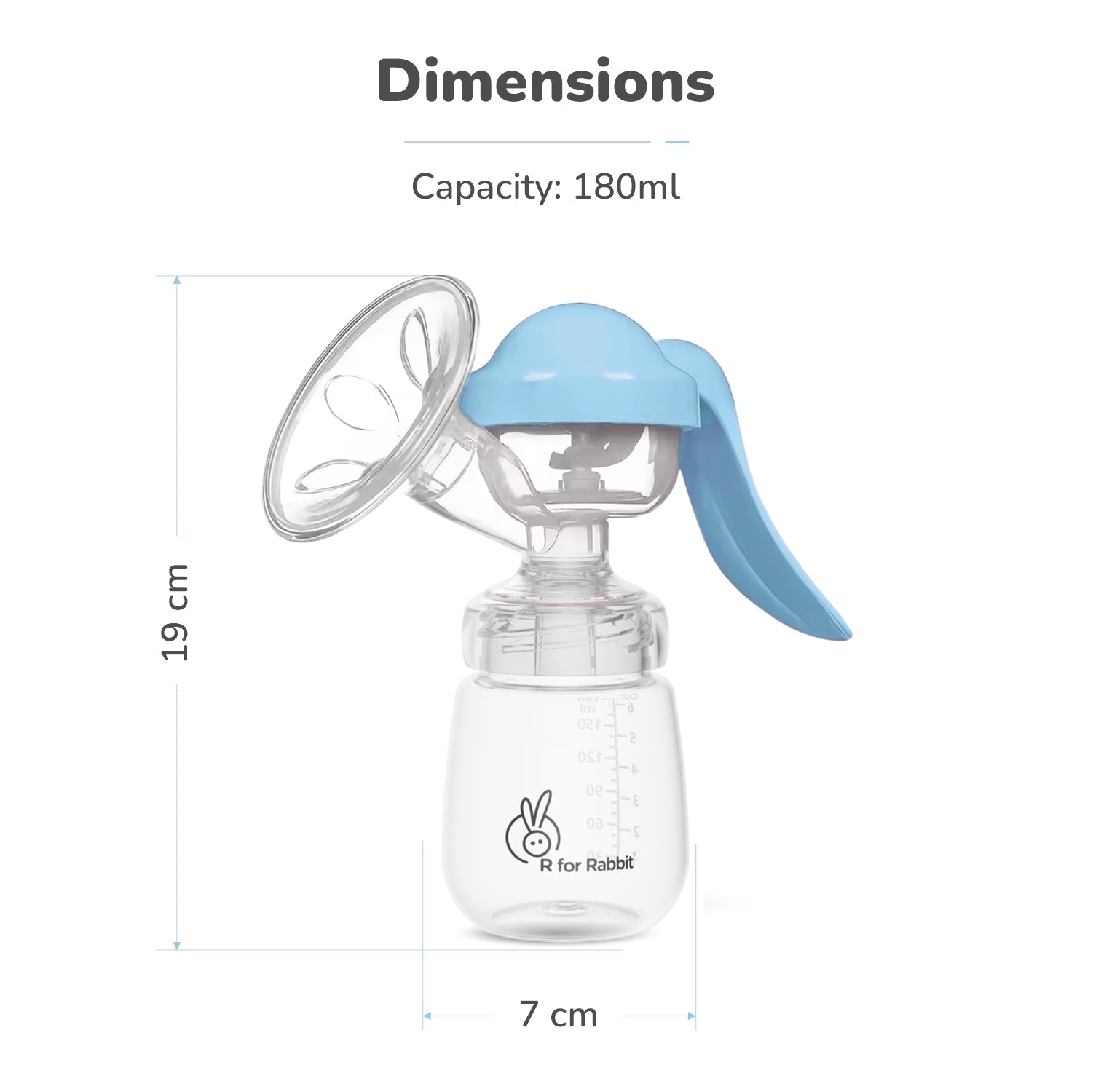 R for Rabbit First Feed Cozy Manual Feeding Breast Pump With 2 Suction Level Adjustment