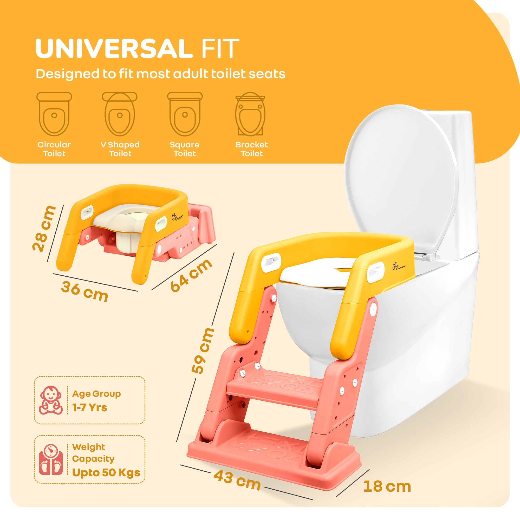 R for Rabbit Hilltop Booster 2-in-1 Baby Potty Seat & Step Stool