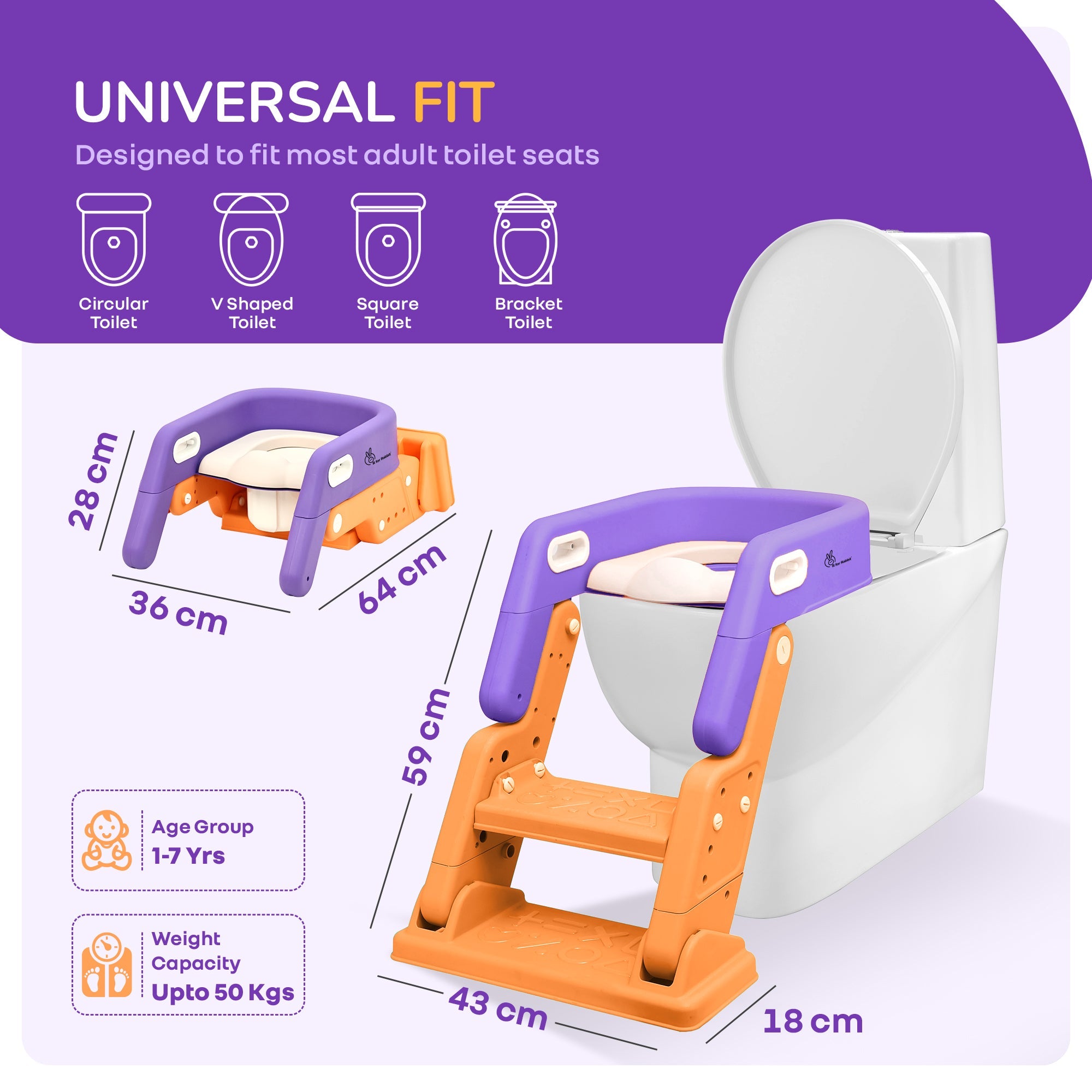 R for Rabbit Hilltop Booster 2-in-1 Baby Potty Seat & Step Stool