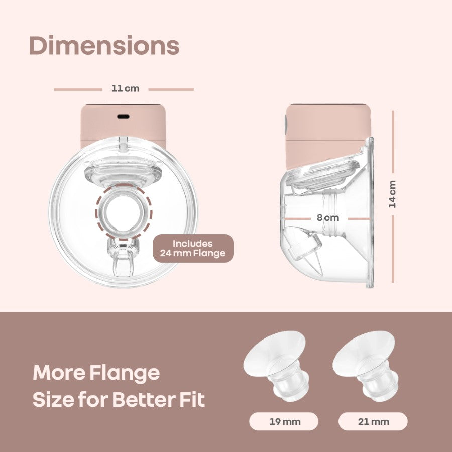 R for Rabbit Lactella Flexi Breast Pump - Hands-Free & Rechargeable with 180ml Milk Container
