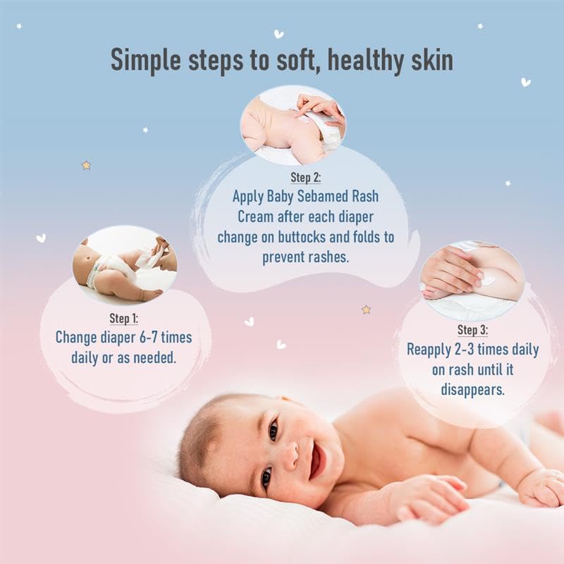 Sebamed Baby Rash Cream pH 5.5 – 100 ml | Ideal for Diaper Rashes | Fast Soothing & Healing Care