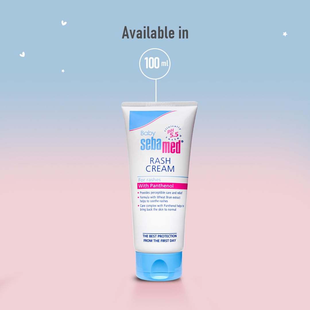Sebamed Baby Rash Cream pH 5.5 – 100 ml | Ideal for Diaper Rashes | Fast Soothing & Healing Care