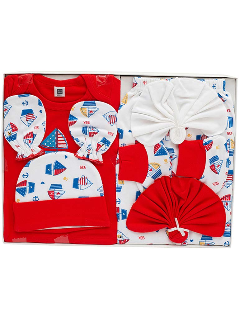 Soft Cotton New Born Baby Gift Set for Baby Boys, Baby Girls-7pcs