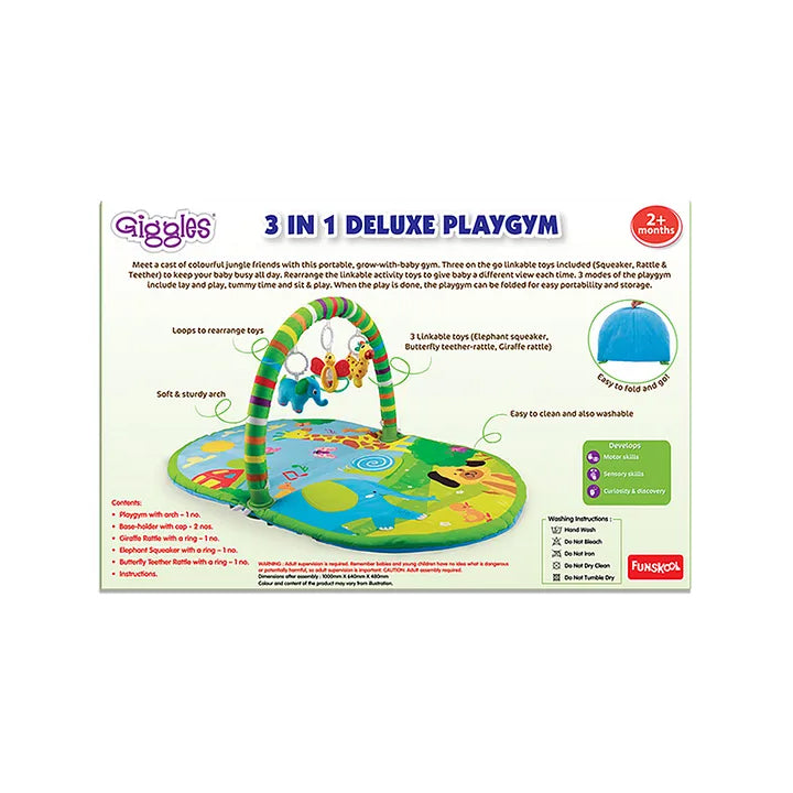 Giggles 3 in 1 Deluxe Playgym - Multicolor