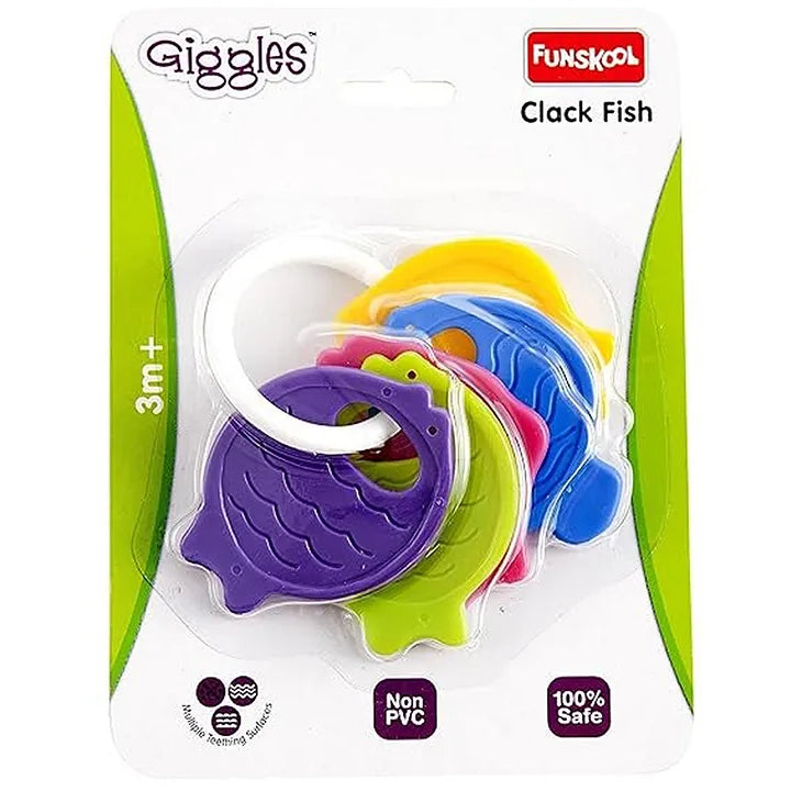 Giggles Clash Fish Teether - Multicolor
