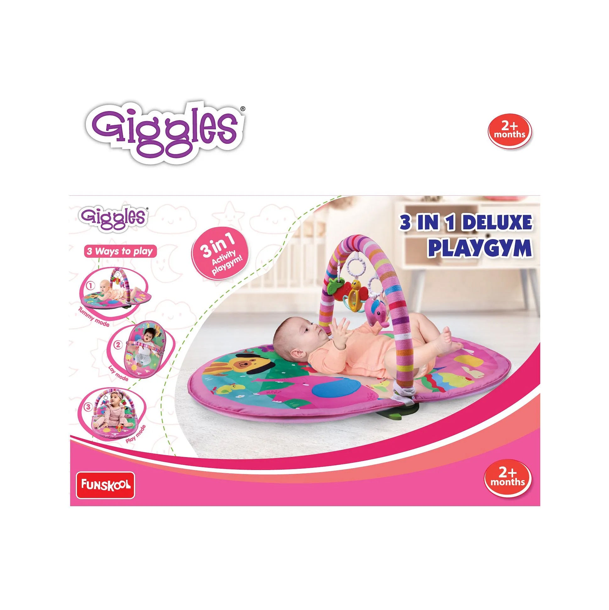 Giggles 3 in 1 Deluxe Playgym - Multicolor