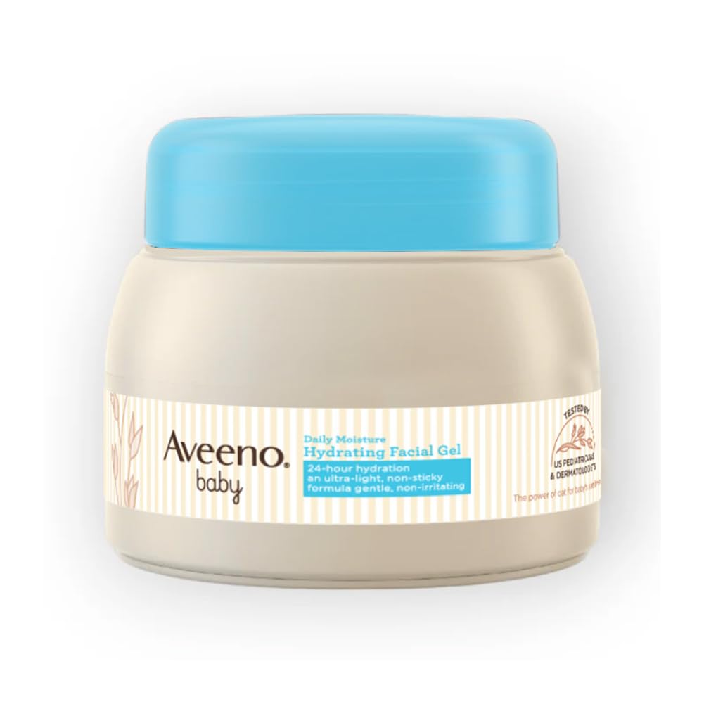 Aveeno Daily Baby  Moisture Hydrating Facial Gel (Cream) 60g I Ultra-light | moisturisation 24 hours Face cream | Triple oat extract & avocado oil I Paediatrician recommended