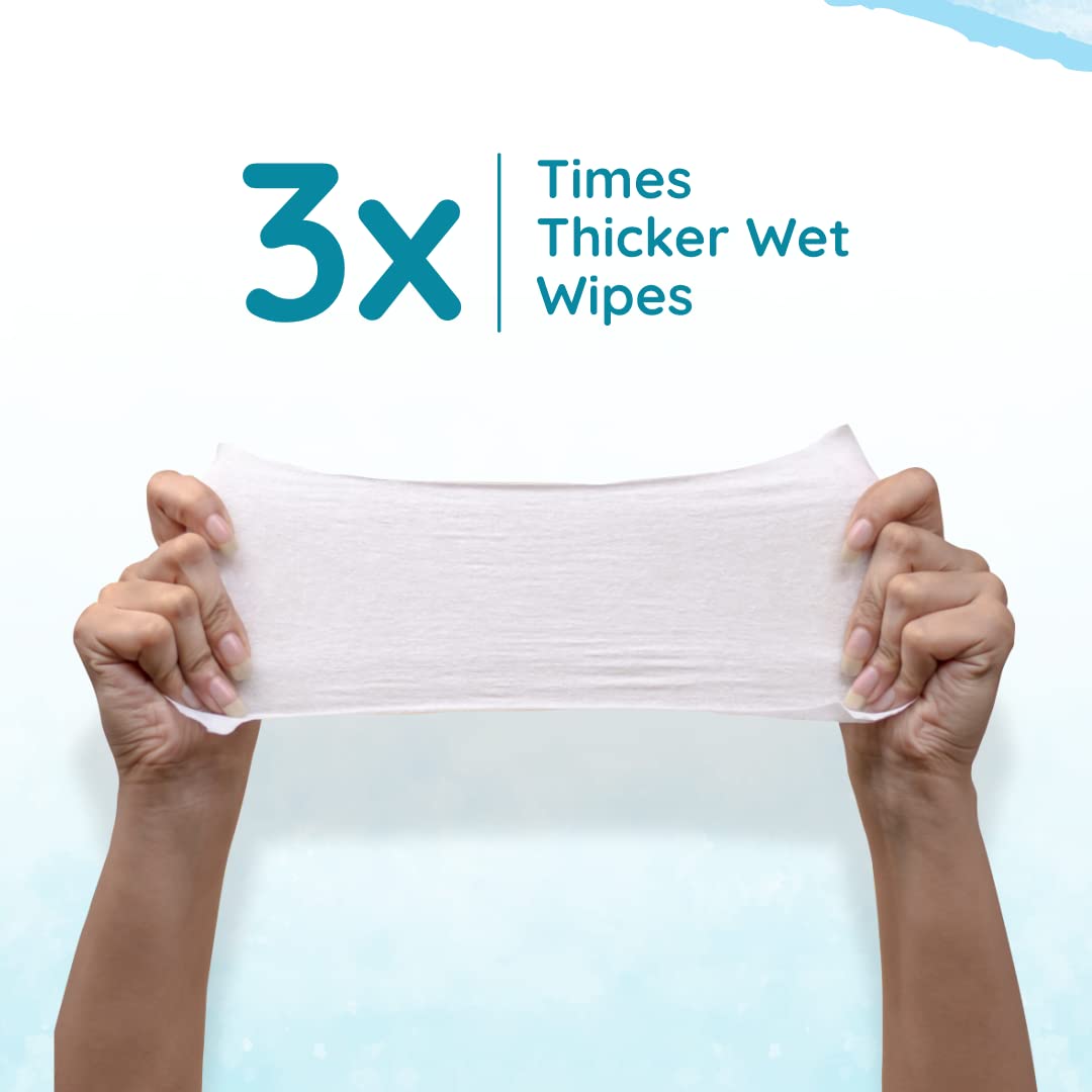 Mother Sparsh 99% Pure Water Baby Wipes (40×2) | Travel Friendly Combo | Plant-Based Fabric