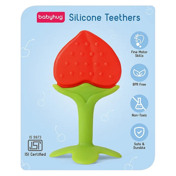 Babyhug Strawberry Shape Silicone Teether